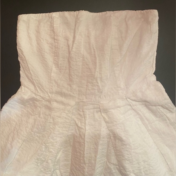 J. Crew Textured White Strapless Summer Dress Size 0 - Picture 3 of 9